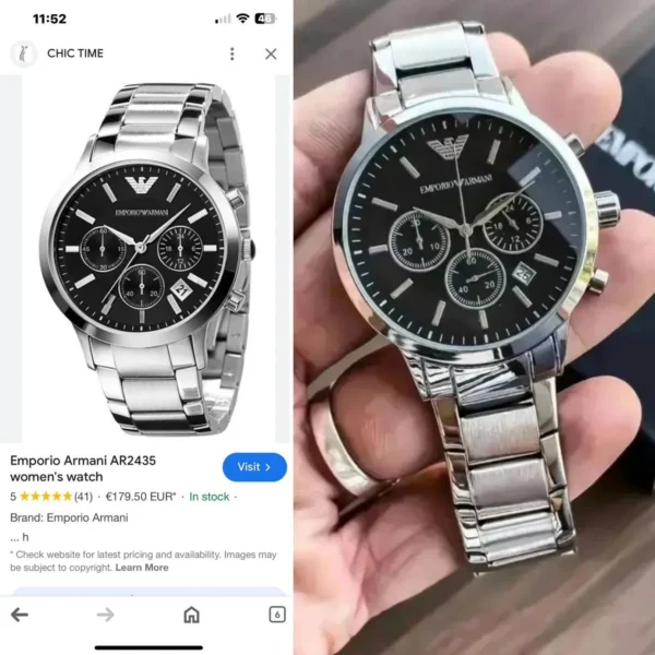 AR2453 Stainless Steel Watch