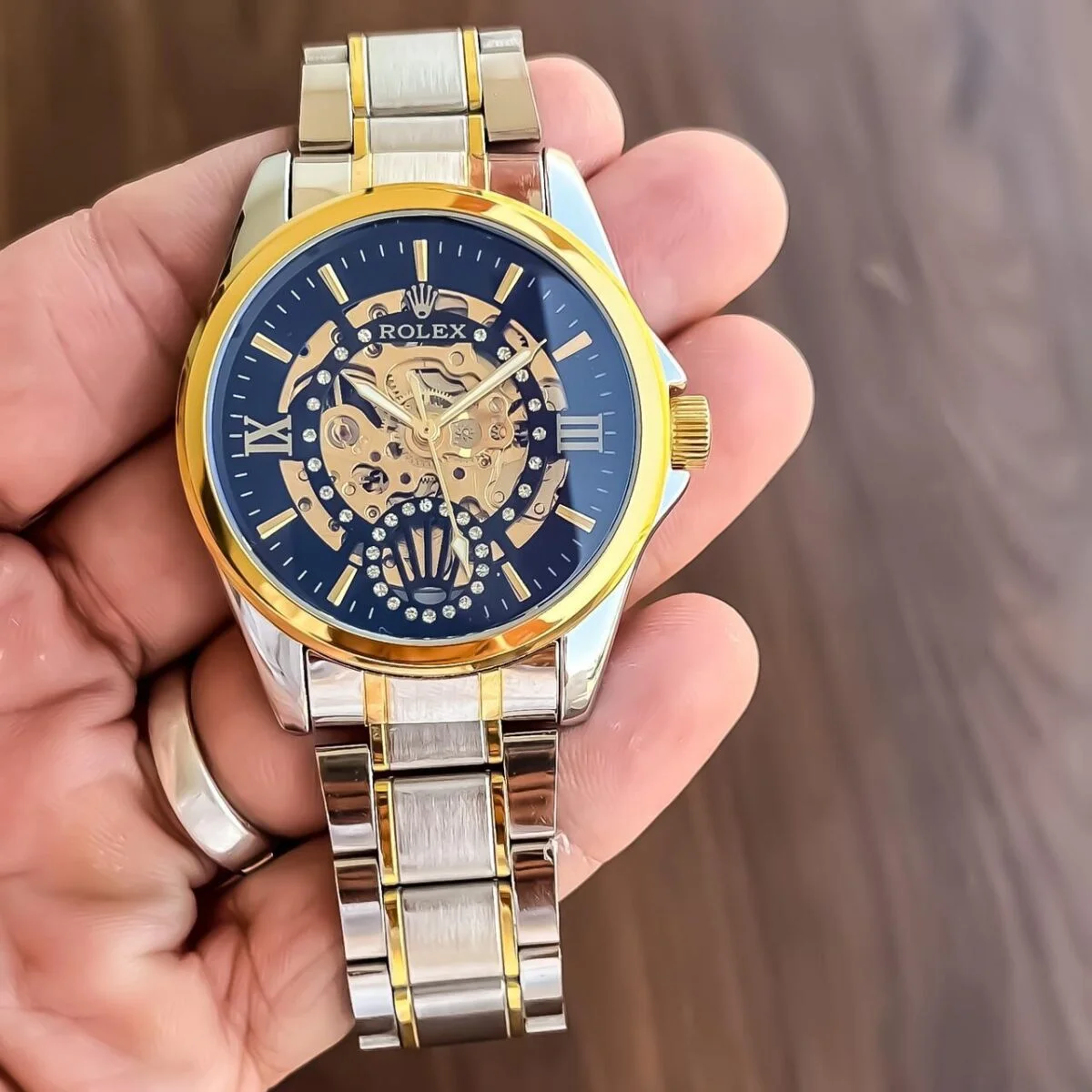 Silver Golden Chain Watch Silver Golden Chain Watch