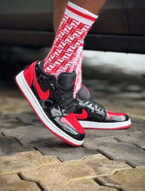 Air Jordan 1 Patent Black Sneakers